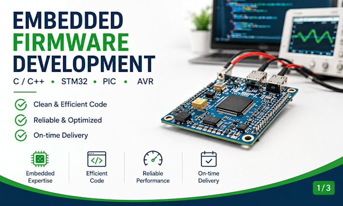 develop, debug embedded firmware for microcontrollers