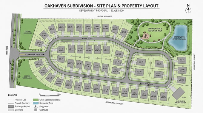 create a custom vector site plan, property map and layout illustration