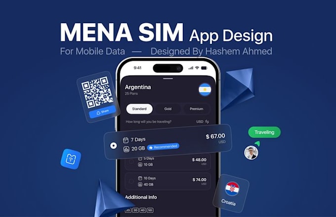 develop a travel esim app for android and ios with esim API