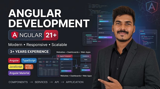 build a responsive angular website or web application