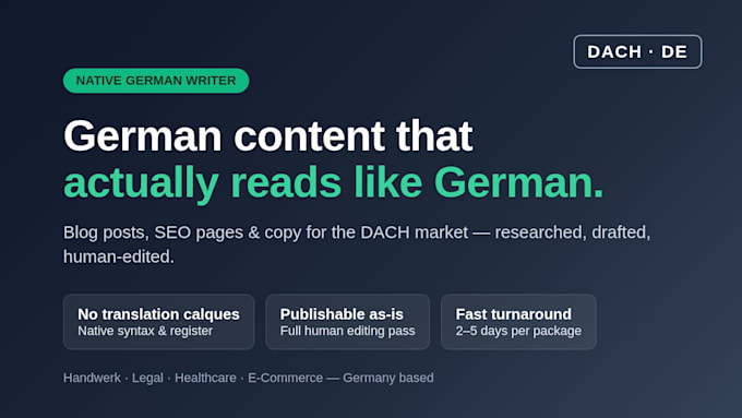 write native german content
