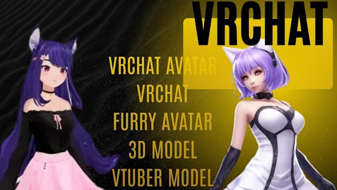 design custom vrchat avatar 3d model furry avatar for gaming