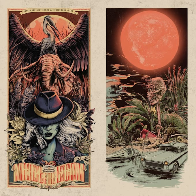 draw amazing a create illustration vintage artwork