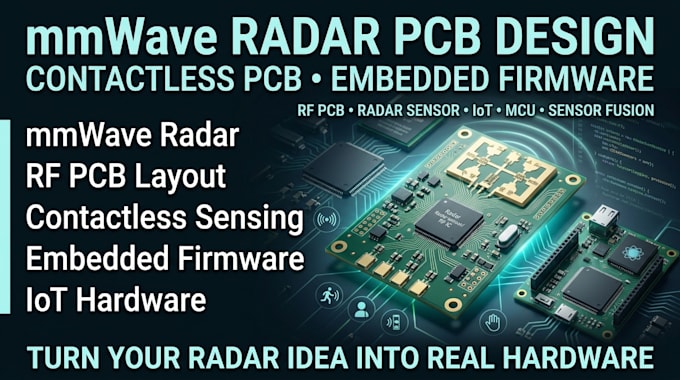 design mmwave radar pcb, contactless pcb and embedded firmware
