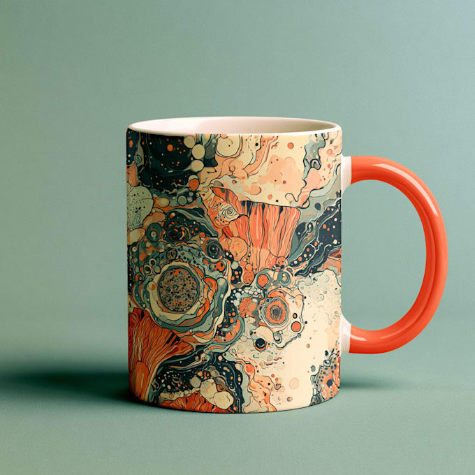 do amazing mug cup tumbler wrap design sublimation