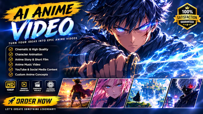create a cinematic ai anime video with stunning visuals