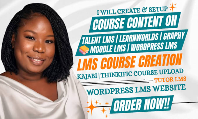 create course content on talentlms, learnworld, graphy, moodle and wordpress lms