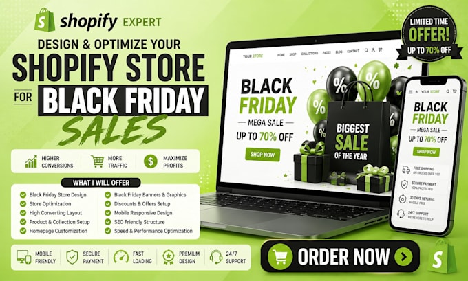 design and optimize your shopify store for black friday sales