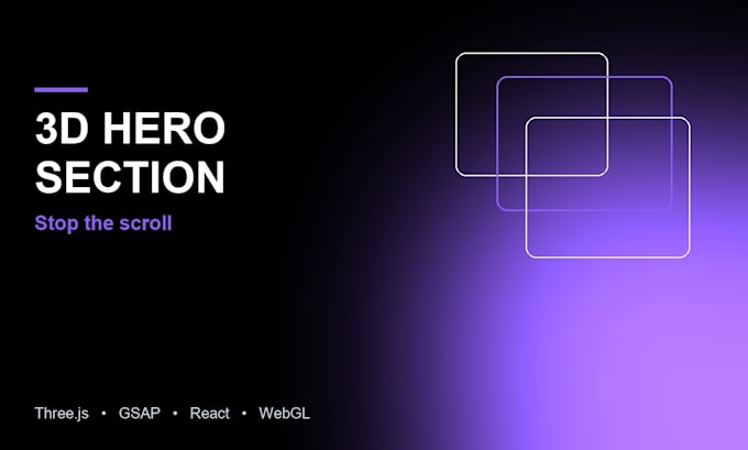 build a 3d hero section for your website landing page