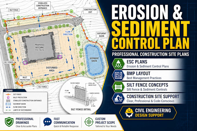 design erosion and sediment control plans for construction sites