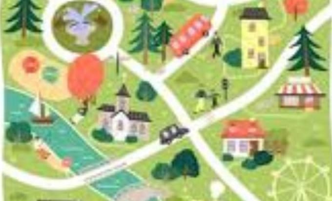 create a city map, street map, tourist map, urban map, and vector map