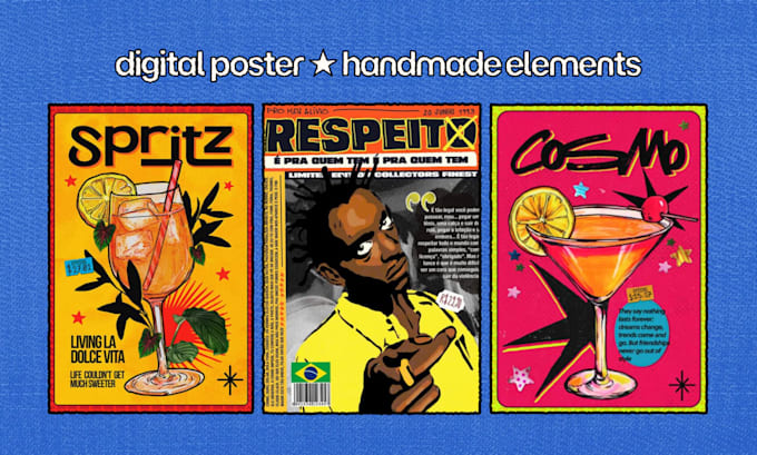 custom digital collage poster