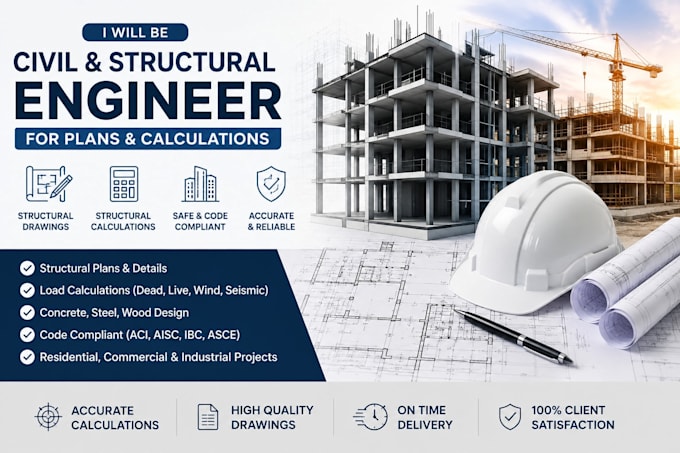 be civil and structural engineer for plans calculations