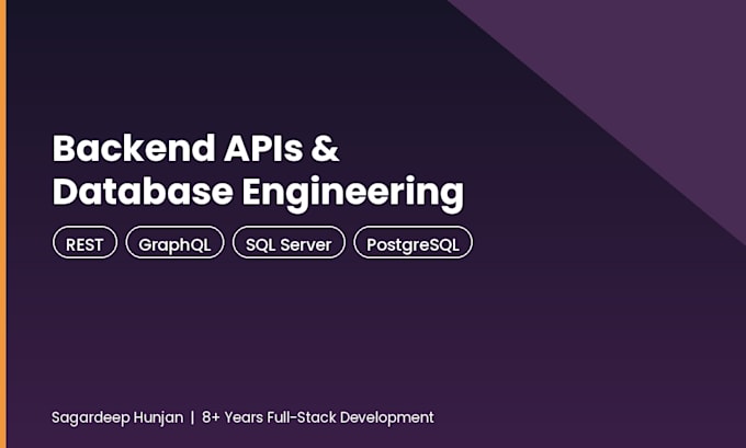 develop rest and graphql apis and optimize sql server or postgresql databases