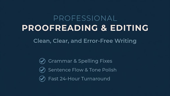 proofread and edit your text professionally