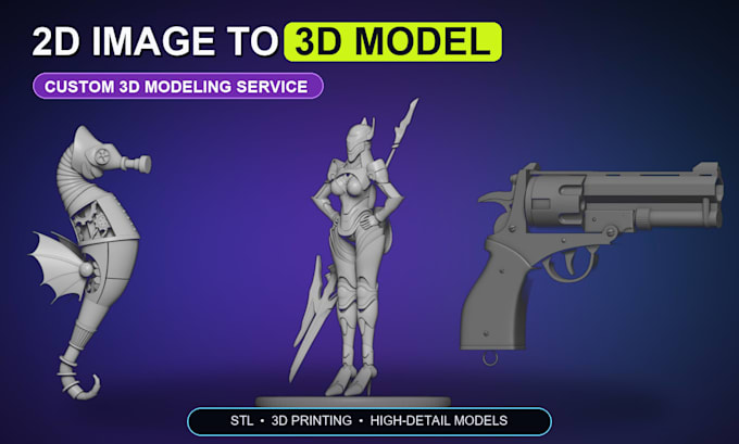 convert your 2d image into a 3d printable stl model