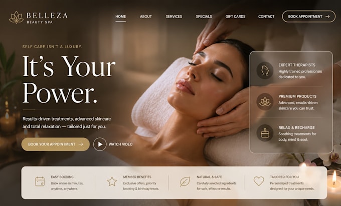 build squarespaces beauty spa website salon website wellness studio website