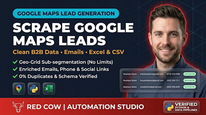 google maps scraping, data extraction for b2b lead generation, email scraper