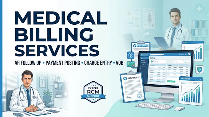 medical billing, ar follow up, payment posting, charge entry