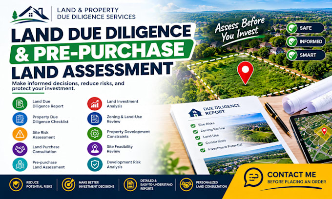 do land due diligence report and pre purchase land assessment