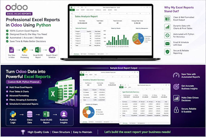 develop custom excel xlsx reports in odoo using python
