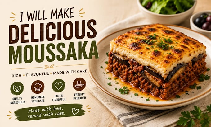 make delicious and freshly prepared moussaka