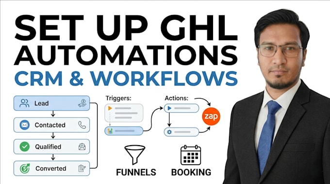 set up gohighlevel CRM automation workflows and lead nurturing pipeline