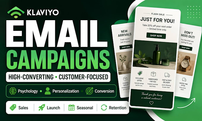 create high converting klaviyo email campaigns for shopify