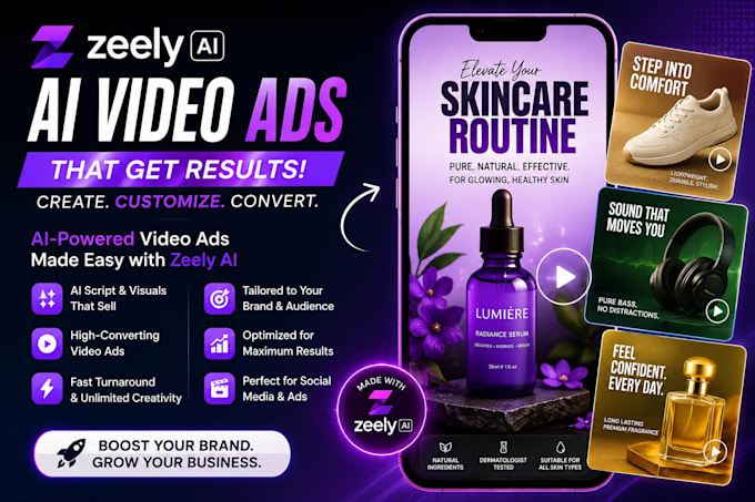 ai video ads, ai commercials and product ads using zeely ai