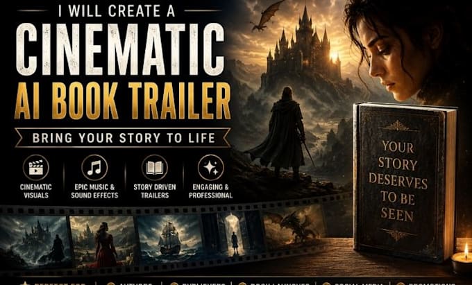 create a cinematic ai book trailer for your novel