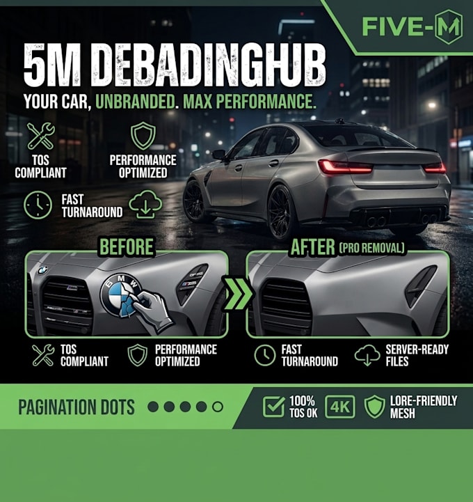 debadge your fivem cars and bikes for tos compliance