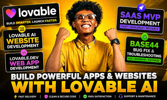 build lovable ai website, lovable dev app, lovable saas mvp, and base44 bug fix