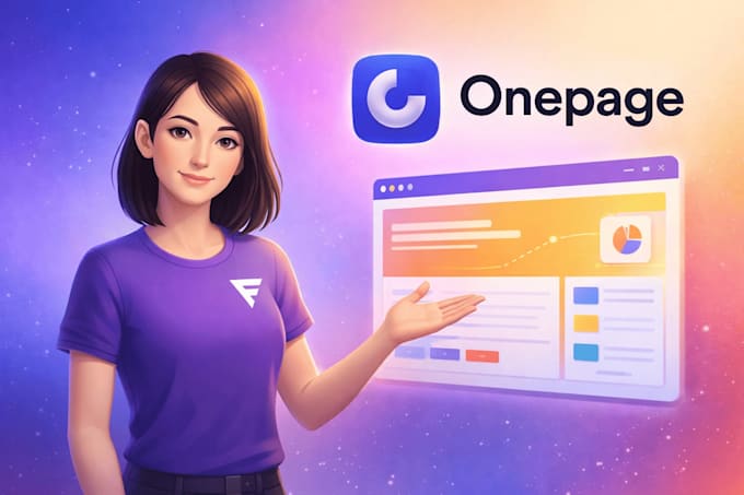 design redesign website and landing page using onepage io