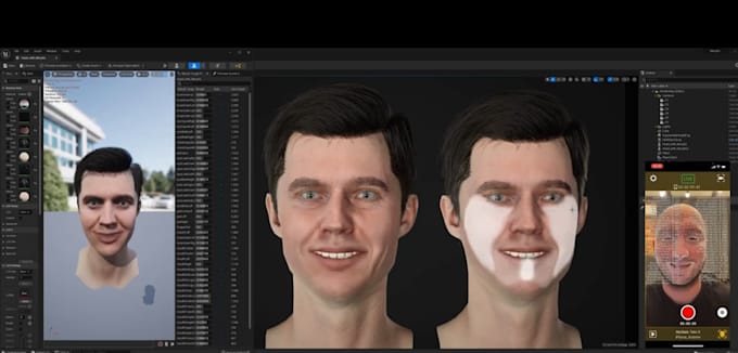 3d rig for webbased ai assistant,talkinghead avatar,metahuman livelink,15 oculus