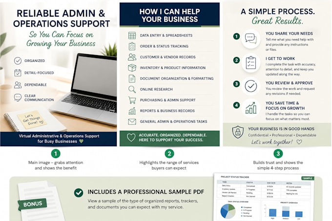 provide virtual admin and operations support