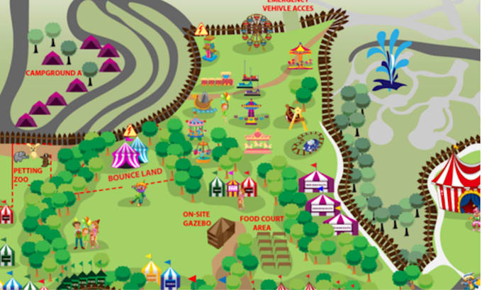 design a custom event map venue map festival and floor plan
