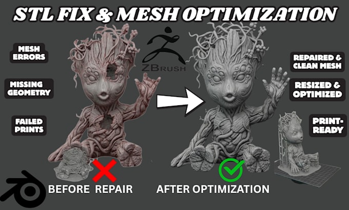 repair mesh resize and optimize your cosplay stl model files for 3d printing