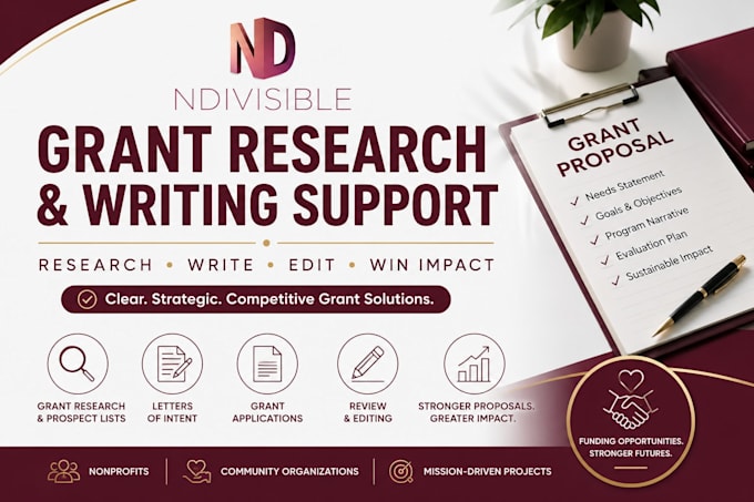 research grants and write nonprofit grant proposals