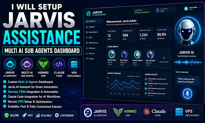 fix install setup open claw ai agent build jarvis ai assistant custom dashboard