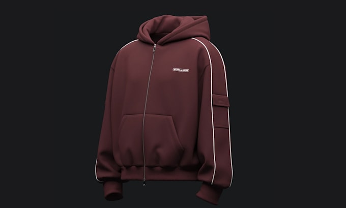 create realistic 3d hoodie design, modeling and product rendering