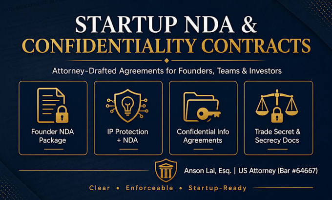 write airtight startup founder ndas and IP protection contracts