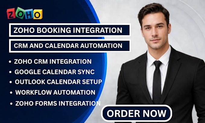integrate zoho bookings with crm calendar forms and automation workflow