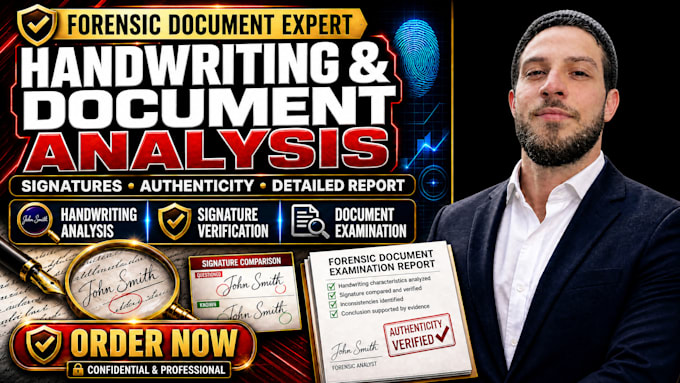 do handwriting and signature analysis, forgery detection, report writing,