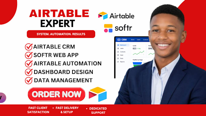 setup airtable database, automation, interface and softr webapp