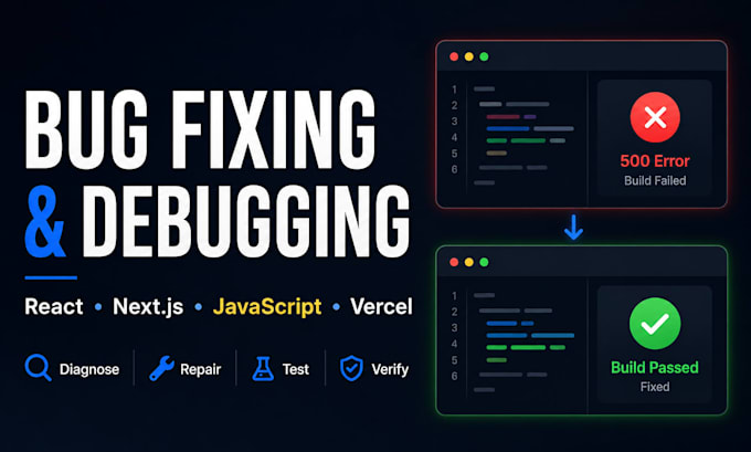 fix react next js javascript typescript and vercel bugs
