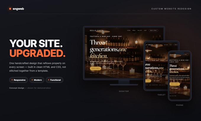 redesign your outdated website with a modern custom design