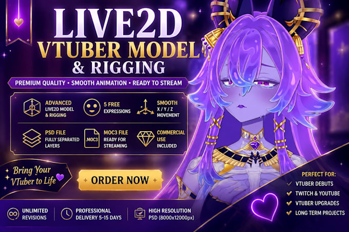 design and rigging your live2d vtuber model for vtube studio