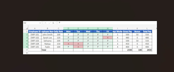 create dynamic excel spreadsheet and trackers