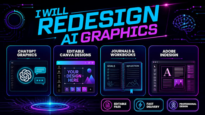 redesign ai graphic create editable chatgpt design canva journal, adobe indesign