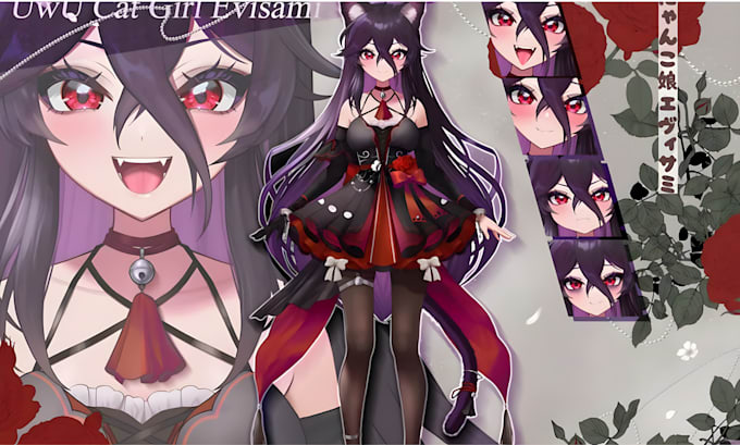 do live2d vtuber model vtuber rigging vtuber commission outfit vrc avatar design